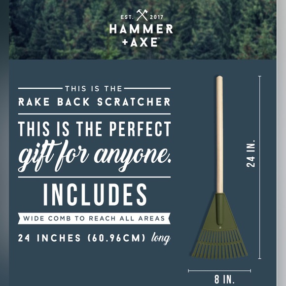 Best Seller. Hammer and Axe Rake Back Scratcher 24” Long NWT Great Gift for Him - Picture 9 of 9